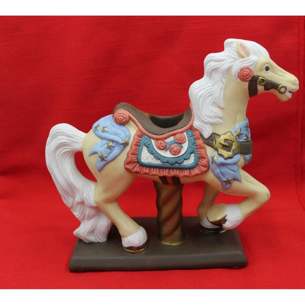 PartyLite Carousel Horse Cream Palomino P0376 Tea Light Candle Holder